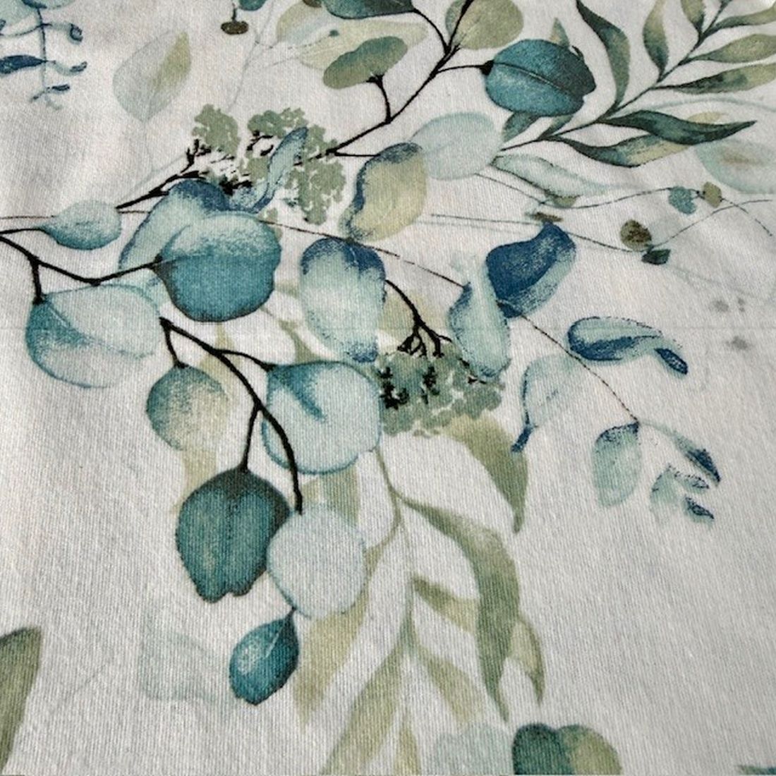 Çiften Okaliptüs Yaprak Desenli Pazen Kumaş Arv