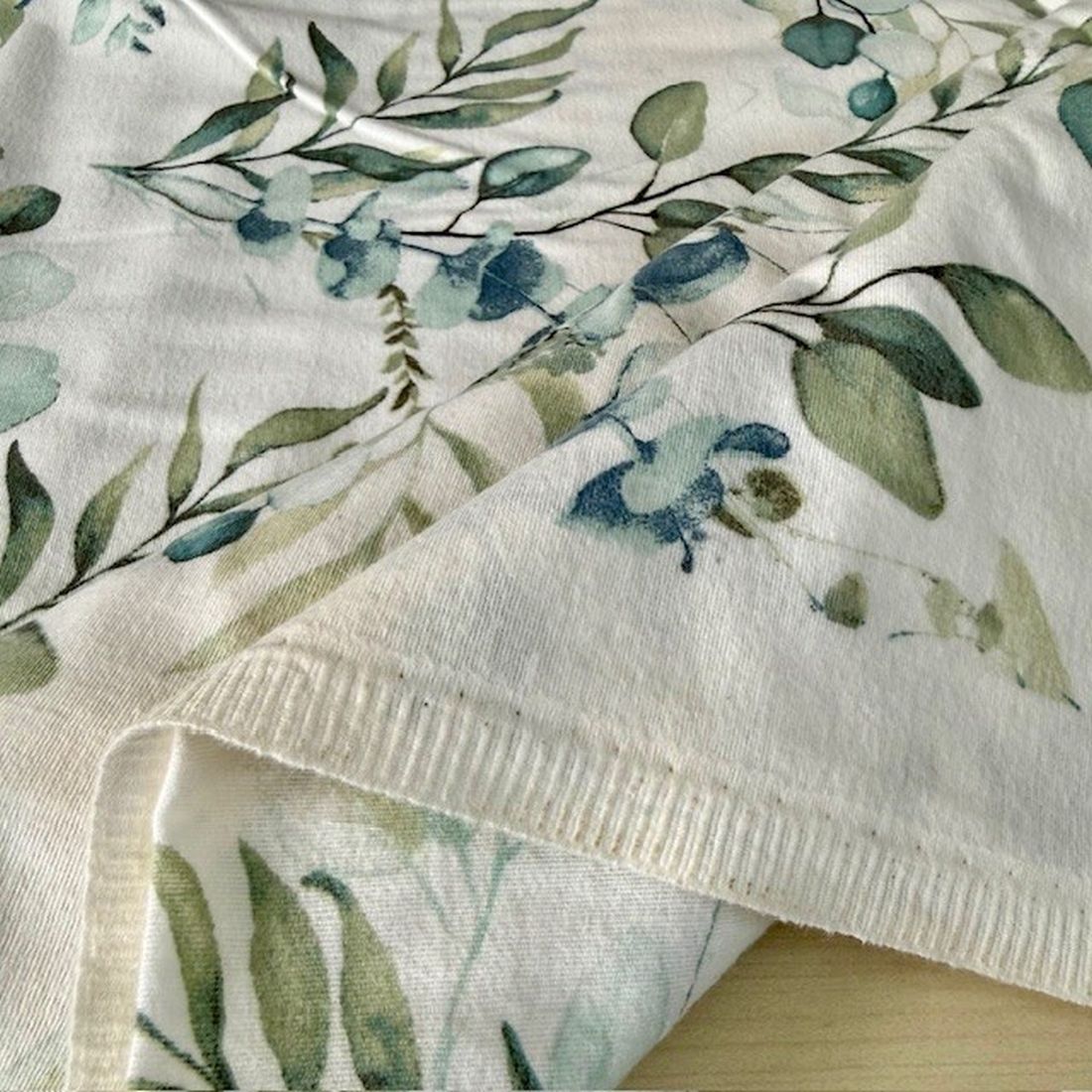 Çiften Okaliptüs Yaprak Desenli Pazen Kumaş Arv