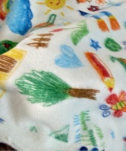 Çiften Pastel Boya Resimli Pazen Kumaş Arv