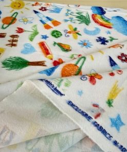 Çiften Pastel Boya Resimli Pazen Kumaş Arv