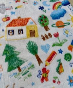 Çiften Pastel Boya Resimli Pazen Kumaş Arv