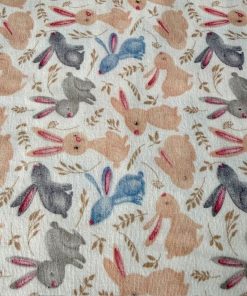 Çiften Tavşan Desenli Pazen Kumaş Arv