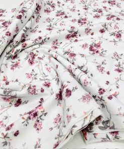 Çiften Vintage Çiçek Desenli Pazen Kumaş