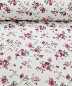 Çiften Vintage Çiçek Desenli Pazen Kumaş