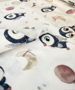 Çiften Yavru Penguen Pazen Kumaş Arv