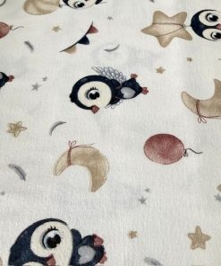 Çiften Yavru Penguen Pazen Kumaş Arv