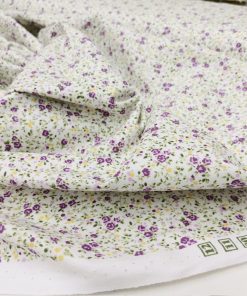 Minik Mor Çiçekli Poplin Kumaş AYT