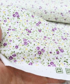 Minik Mor Çiçekli Poplin Kumaş AYT