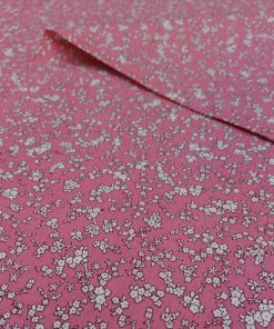 Minik Pembe Beyaz Çiçekli Poplin Kumaş AYT