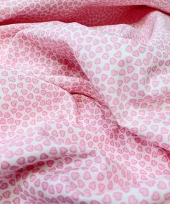 Minik Pembe Kalpli Poplin Kumaş AYT