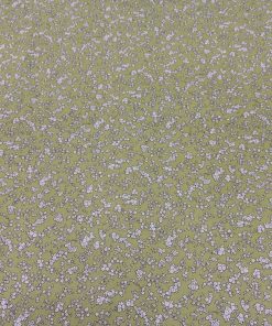 Minik Yeşil Beyaz Çiçekli Poplin Kumaş AYT