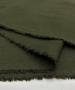 Naturel Keten Kumaş Haki Yeşili UGR