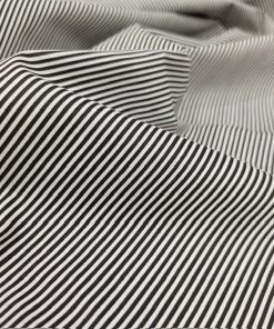 Siyah Beyaz Çizgili Poplin Kumaş AYT