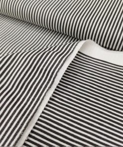 Siyah Beyaz Çizgili Poplin Kumaş AYT