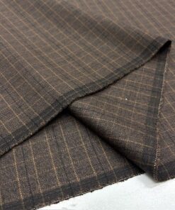 Vintage Kahverengi Yünlü Flanel Kumaş BYR