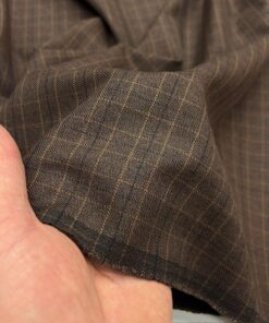 Vintage Kahverengi Yünlü Flanel Kumaş BYR