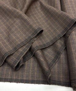 Vintage Kahverengi Yünlü Flanel Kumaş BYR