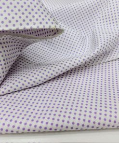 Yeşil Lila Minik Puantiyeli Poplin Kumaş AYT