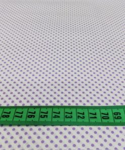 Yeşil Lila Minik Puantiyeli Poplin Kumaş AYT