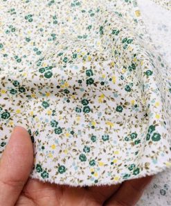 Zümrüt Minik Çiçekli Poplin Kumaş AYT
