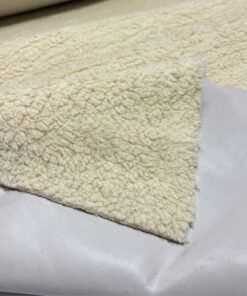 Çift Taraflı Lüks Kuzu Teddy Deri Kumaş Taş Rengi