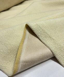 Çift Taraflı Lüks Kuzu Teddy Nubuk Kumaş Krem Bej