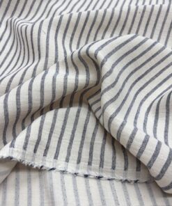 Soft Çizgili Saf Pamuk Çift Katlı Müslin Kumaş