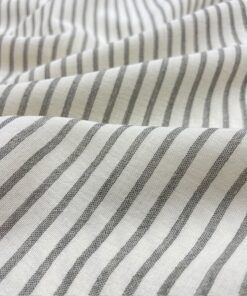 Soft Yeşil Çizgili Saf Pamuk Çift Katlı Müslin Kumaş