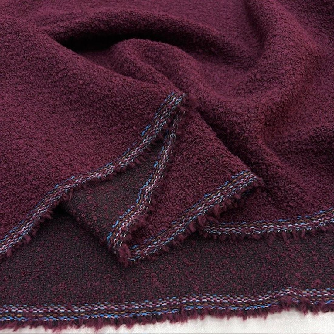 Bordo Mor Buklet Şanel Kumaş BYR