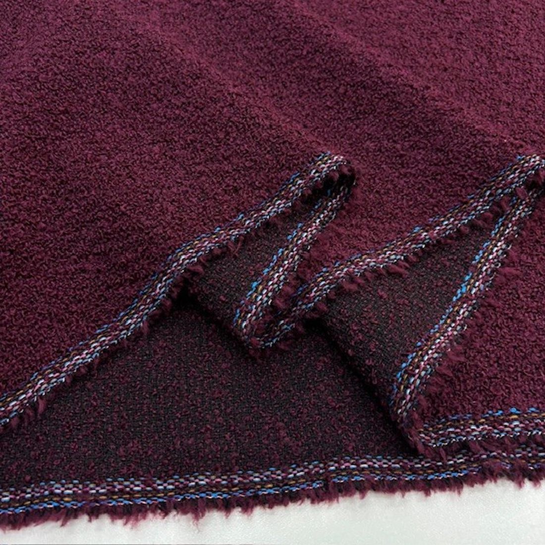 Bordo Mor Buklet Şanel Kumaş BYR