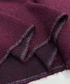 Bordo Mor Buklet Şanel Kumaş BYR
