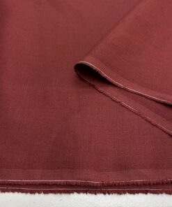 Kiremit Bordo 100% Keten Kumaş KT
