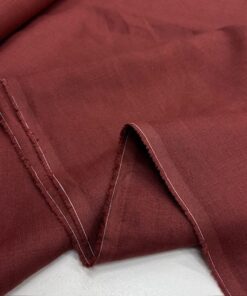 Kiremit Bordo 100% Keten Kumaş KT