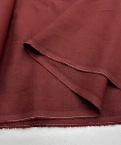 Kiremit Bordo 100% Keten Kumaş KT