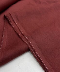 Kiremit Bordo 100% Keten Kumaş KT