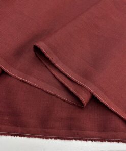 Kiremit Bordo 100% Keten Kumaş KT