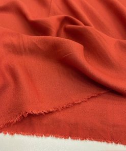 Orange Pamuk Krep Kumaş YVZ